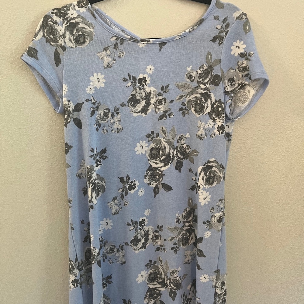 Mia & Tess — Blue Floral Dress